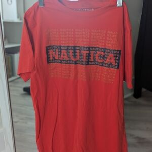 Nautica Boy's Graphic Red Tee